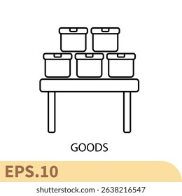 goods line icons  symbol vector elements for infographic web