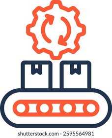 Goods Manufacturing Icon Color Line Vector Illustration