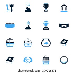 Goods for pets icon set for web sites and user interface
