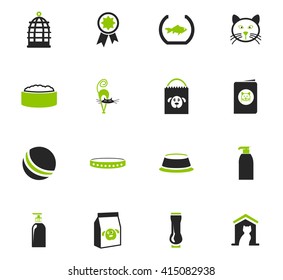 Goods for pets icon set for web sites and user interface