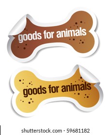 goods for pets stickers set