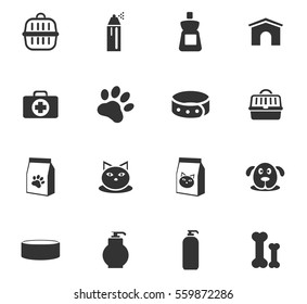 goods for pets vector icons for user interface design