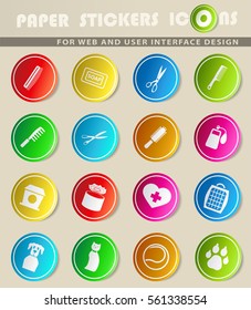 goods for pets vector icons for user interface design