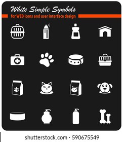 goods for pets vector icons for user interface design