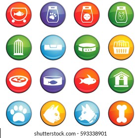 goods for pets vector icons for user interface design