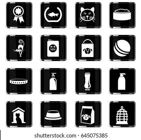 goods for pets vector icons for user interface design