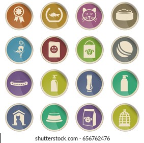 goods for pets vector icons for user interface design