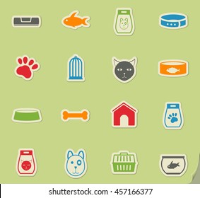 goods for pets web icons for user interface design