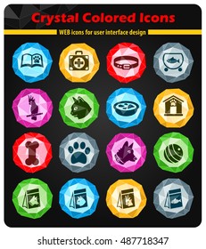 goods for pets web icons for user interface design