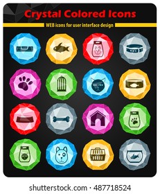 goods for pets web icons for user interface design