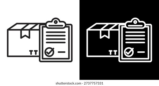 Goods Receipt White Icon Set Design