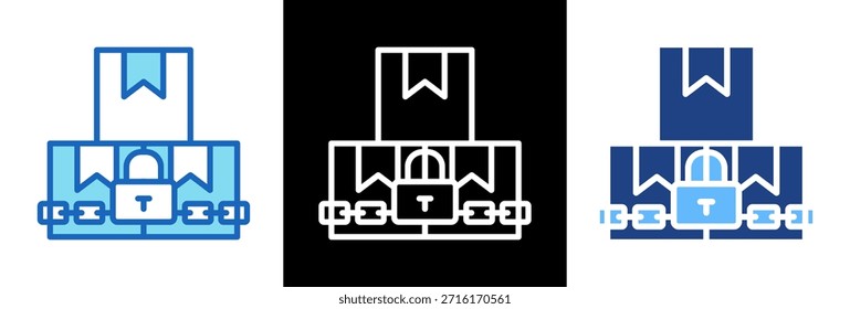 Goods Seized Icon triplestyle Vector Illustration
