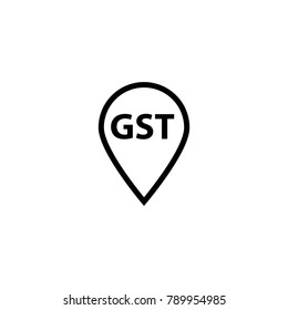 Goods and Service Tax acronym GST, vector illustration