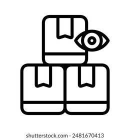 goods supervisor icon line vector design illustration