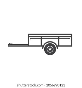 goods trailer illustration, vector art.