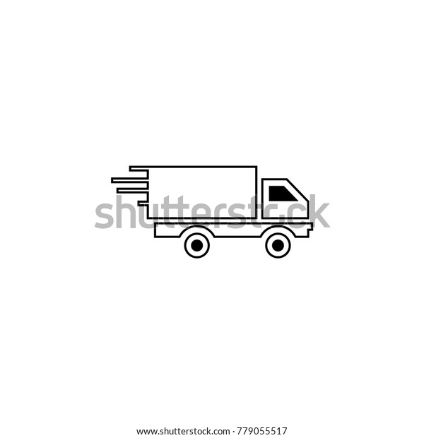 Goods transport in motion\
vector icon