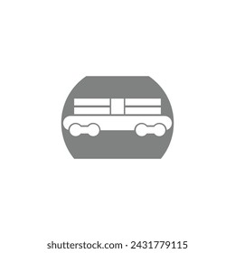 Goods trolley icon vector illustration logo design