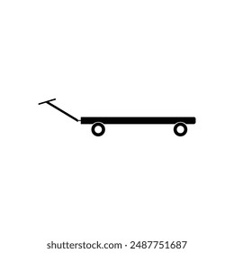 Goods trolley icon vector illustration logo design