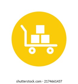 goods trolley vector design, suitable for use in industry, commerce, sales, shops, warehousing and others