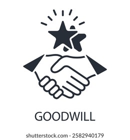 goodwill icon. vector.Editable stroke.linear style sign for use web design,logo.Symbol illustration.