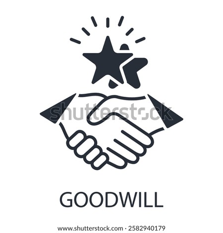 goodwill icon. vector.Editable stroke.linear style sign for use web design,logo.Symbol illustration.