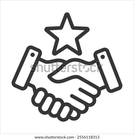 Goodwill Outline Icon Vector Illustration