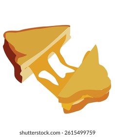  gooey grilled cheese sandwich illustration. sandwich,
