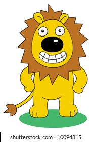 goofy lion vector cartoon