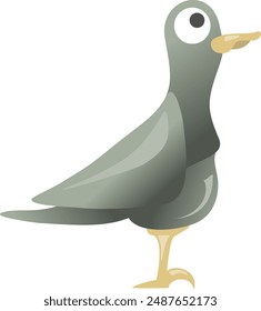 Goofy pigeon Gobana illustration vector