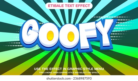 Goofy text effect editable joyful and kids text style