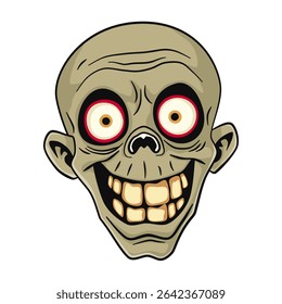 Goofy Zombie With Big Smile Cartoon
