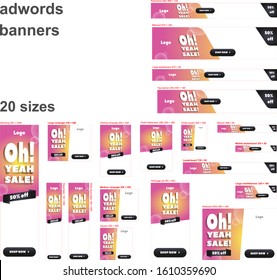 Google Ads banners "Oh! YEAH SALE!"