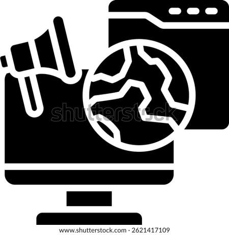 Google Ads Icon Glyph Vector Illustration