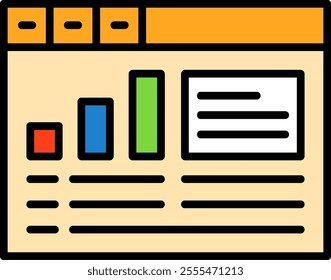 Google Analytics Filled Style Icon Design