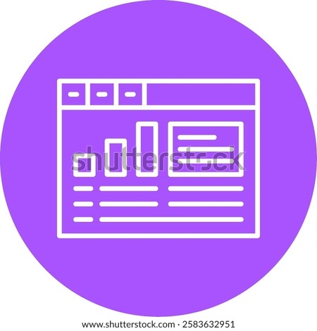 Google Analytics Outline Circle Style Icon Design