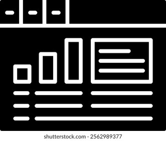 Google Analytics Solid Style Icon Design