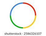 Google Customer Review Feedback Colorful Circle Frame Icon Vector Illustration