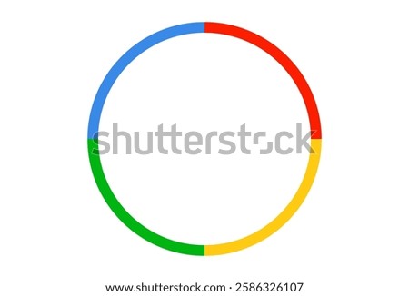 Google Customer Review Feedback Colorful Circle Frame Icon Vector Illustration