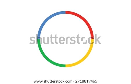 Google Customer Review Feedback Colorful Circle Frame Icon. Google Customer Review Business Colorful Round Icon. vector illustration eps file. 