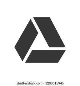 Icono del logotipo de Google drive, aplicación de Google drive. Red de medios sociales
