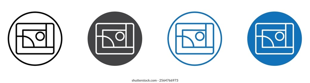 Google gallery icon flat editable icon mark set.