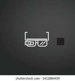 Google Glasses vector icon. Google Glasses concept stroke symbol design. Thin graphic elements vector illustration, outline pattern for your web site design, logo, UI. EPS 10.