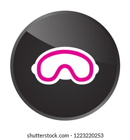google mask icon for travel application or button for website, user interface design