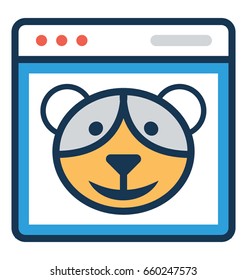 Google Panda Vector Icon 