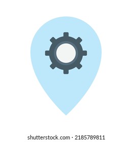 Google Place Optimization icon vector image. Can also be used for Search Engine Optimization. Suitable for mobile apps, web apps and print media.