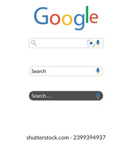 Google search bar window vector.google chrome search website homepage.eps file.