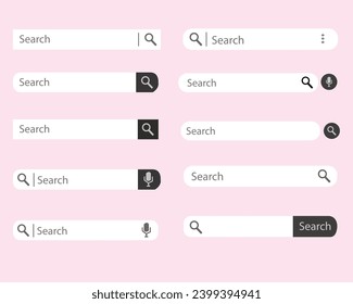 Google search bar window vector.google chrome search website homepage.eps file.