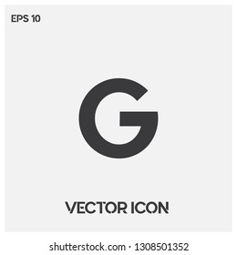 Google vector logo.Modern typographic G letter icon vector. Premium quality.