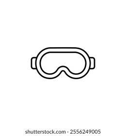 googles icon Flat symbol set outline