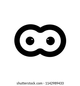 Googles icon. Sportswear equipment. Flat design. Vector Illustration.
